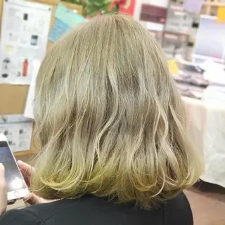 ミディアム カラー 植田 /エクステ /ブリーチ/髪質改善のヘアスタイル