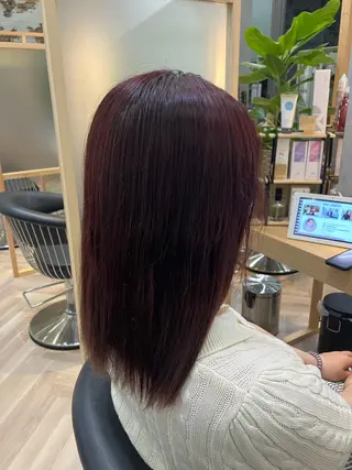 セミロング カラー せと みずはのヘアスタイル