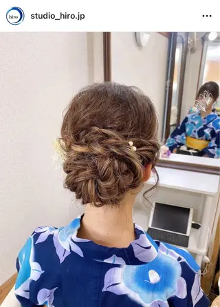 ヘアアレンジ 京都.祇園セットサロン:スタジオ ヒロ【Studio hiro】所属・ヒロ(hiro) •スタジオヒロのヘアスタイル