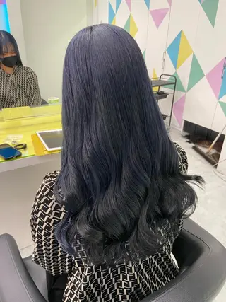 ロング カラー ワインレッド 🍒KAHOのヘアスタイル