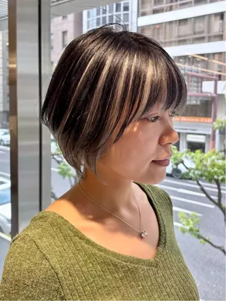 ショート カラー ハイトーン/似合わせ カット Shoseiのヘアスタイル
