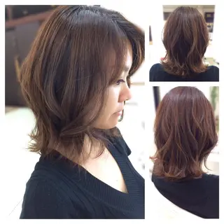 ミディアム いけだ ゆうのヘアスタイル