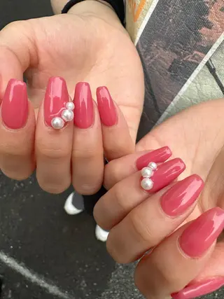 ロング カラー ヘアアレンジ キッズ ネイル マツエク・マツパ アイブロウ 福田 加奈のネイルデザイン