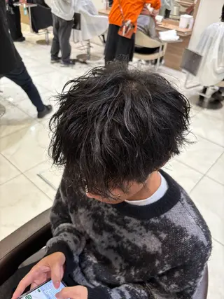 パーマ メンズ 山本 侑平のヘアスタイル
