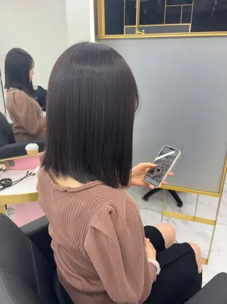 ミディアム ラベンダーカラー /巻き/WAKANAのヘアスタイル