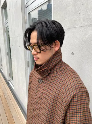 ショート メンズ ダブルカラー/ ケアブリーチ/クニトのヘアスタイル