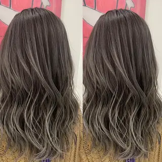 ミディアム カラー 縮毛/レイヤー 韓国/橋口のヘアスタイル