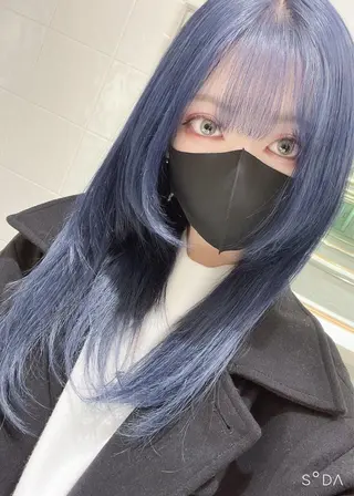 ロング カラー ハイトーンカラー/ 青髪/💙みずき💙のヘアスタイル