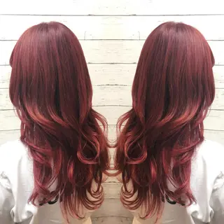 ロング カラー 韓国ヘア🤍髪質改善 🇰🇷AKANEのヘアスタイル