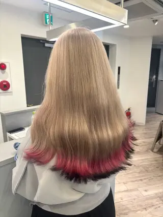 ロング 韓国ハイトーンカラー kana♡のヘアスタイル