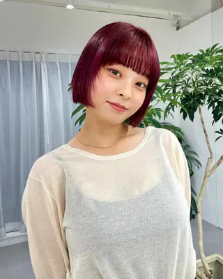 ショート 透明カラー/レイヤー misaki °*のヘアスタイル