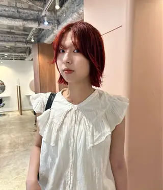 ミディアム カラー ヘアアレンジ 🎀suzuna 透明感colorのヘアスタイル