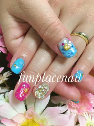ショート ミディアム セミロング ロング カラー パーマ ヘアアレンジ メンズ キッズ ネイル まつエク nail salon＆school felice所属・フェリーチェ瑞江店 新山のネイルデザイン