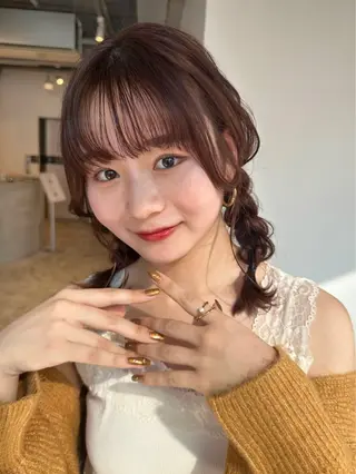 ミディアム メンズ 🌷モア 🌷暖色カラー・ボブのヘアスタイル