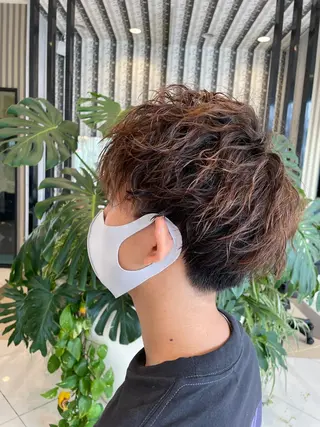 パーマ メンズ 石坂 瀬音のヘアスタイル