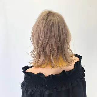 ミディアム カラー パーマ メンズ ヘアアレンジ ネイル キッズ マツエク・マツパ カラー特化サロン Eir心斎橋のヘアスタイル