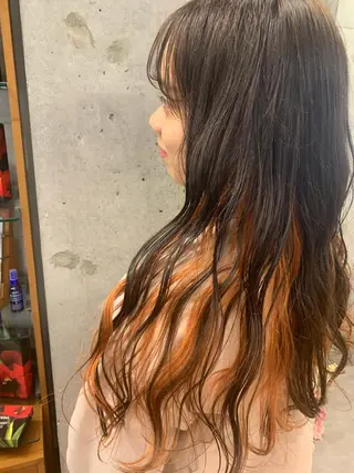 ロング カラー ヘアアレンジ サナ🌱 切りっぱなしボブのヘアスタイル