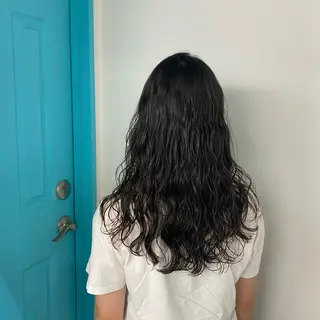 ロング パーマ ヘアアレンジ 🤎カット/ブリーチ /縮毛矯正/大宮🤎のヘアスタイル