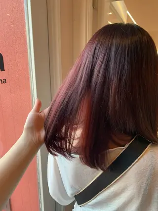 ミディアム カラー Rosa by  artina横浜店所属・💖クボ モモ💖のヘアスタイル