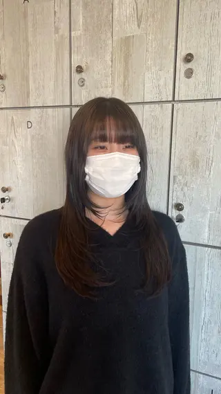 ロング なつき/ 艶カラー/縮毛矯正のヘアスタイル