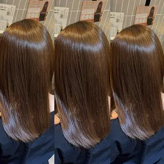 ロング カラー ラフィスヘアードープ所属・👑髪質改善Wカラー /グレージュ/アユカのヘアスタイル