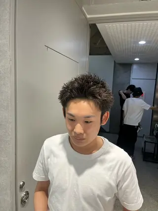 ショート カラー パーマ メンズ 🔥スパイキー 特化🔥菊水皐暉🔥のヘアスタイル