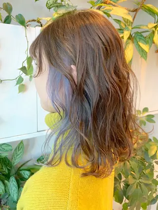 ミディアム カラー Kuku所属・つぼみ/パーマ ／レイヤー／ボブのヘアスタイル