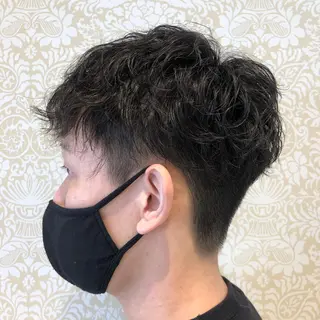 ショート パーマ メンズ 🐠寒色系×パーマ 櫻井　麿偉🐏のヘアスタイル