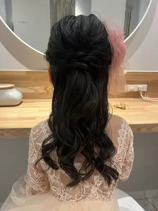 ロング ヘアアレンジ ヘアセット/金山 佐野 妃都美のヘアスタイル