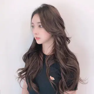 ロング 韓国特化エクステ🟨 エクステのヘアスタイル
