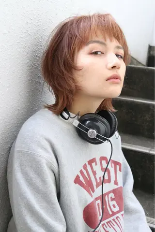 ミディアム 🌷ピンク/韓国風 暖色カラー ゆい🌷のヘアスタイル