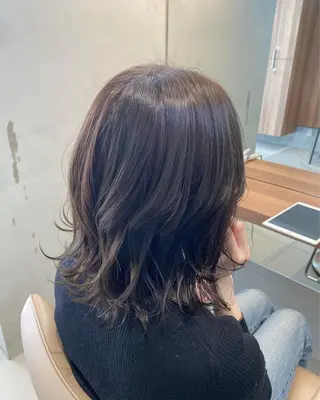 ミディアム カラー 透明感モテ艶髪カラー Gallicaイリサのヘアスタイル