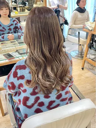 セミロング カラー ヘアアレンジ ハイトーンピンク🍑 ブリーチ🍑RINAのヘアスタイル