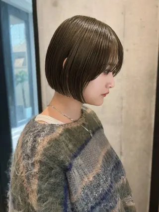 ショート カラー cie所属・ボブ/ミニボブ 透明感カラーkadoのヘアスタイル