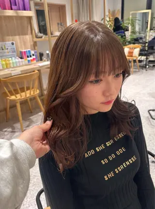 セミロング カラー 暖色カラー/ パリジェンヌ💟みくのヘアスタイル