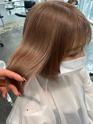 セミロング カラー 💗💗韓国レイヤー yu-ki💗💗のヘアスタイル