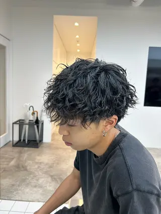 パーマ メンズ 山本 蓮のヘアスタイル