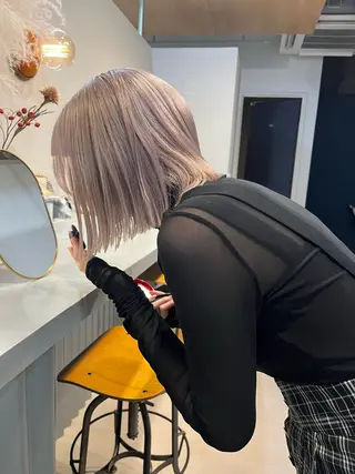 ショート ハイトーン/メンズ/ ボブ RINのヘアスタイル