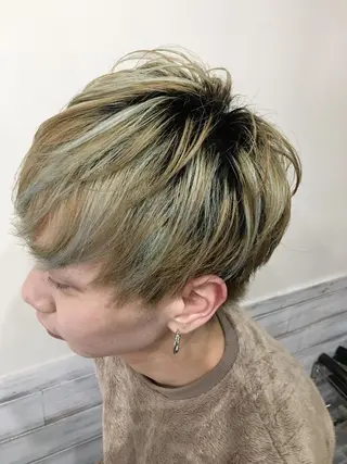 ショート カラー メンズ カラー特化サロン大阪 ルービック江坂/新城のヘアスタイル