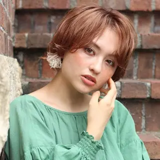 ショート カラー 似合わせミニボブ マッシュ/渋谷/宍戸のヘアスタイル