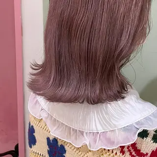 セミロング カラー モデル募集中‎🤍 山崎妃香のヘアスタイル