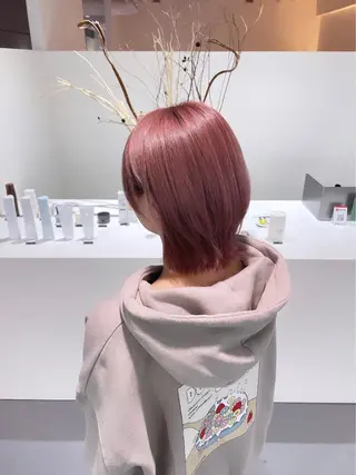 ミディアム LEF TATEMACHI所属・西山祐生/ハイトーン /ケアブリーチ/艶髪のヘアスタイル