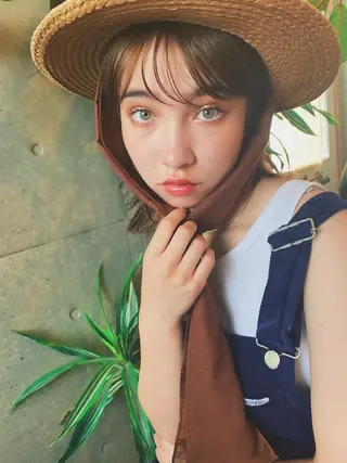 セミロング カラー パーマ ヘアアレンジ メンズ キッズ ネイル マツエク・マツパ アイブロウ モリモト サナのヘアスタイル