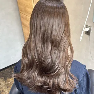 ミディアム カラー 透明感カラー/パーマ 🌀アオノアユミのヘアスタイル