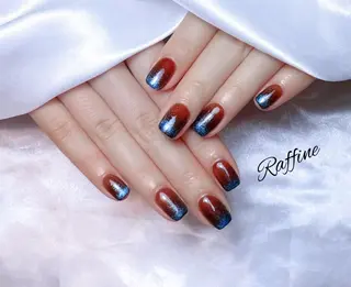 ネイル RAFFINE 月🦋🩵のネイルデザイン