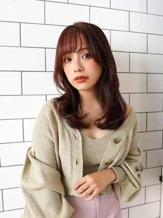ミディアム カラー La fith 店長 城谷颯人のヘアスタイル