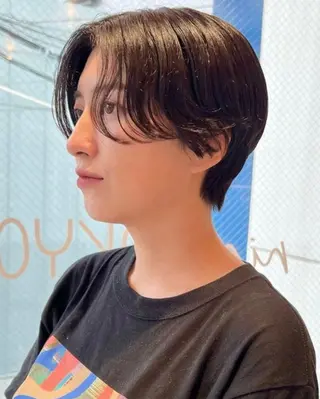 ショート ショート/ボブ/透明 感カラー/高橋あみのヘアスタイル