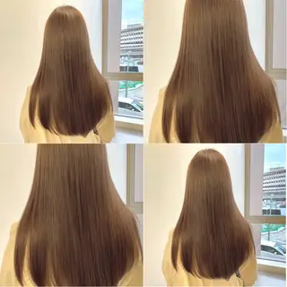 ロング カラー パーマ 心斎橋/ブリーチなし 髪質改善/レイヤーのヘアスタイル