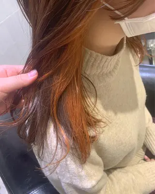 セミロング カラー 🫧韓国ヘア 透明感 カラー🫧福田 楓のヘアスタイル