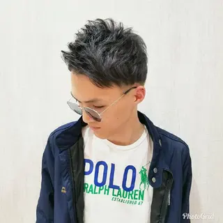 メンズ 顔周りレイヤーカット 髪質改善代表西村功平のヘアスタイル